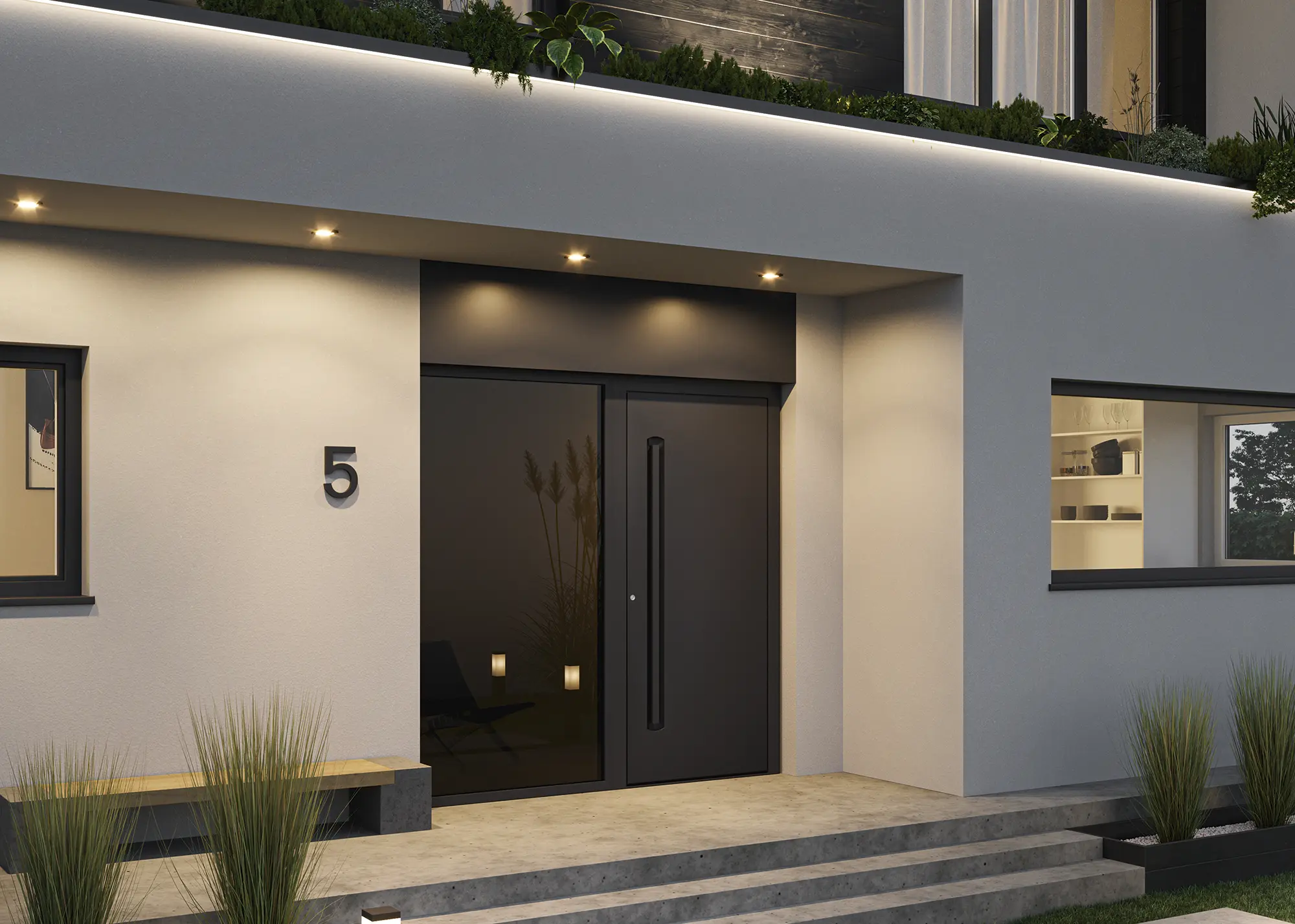 Specify a Matt Aluminium Front Door for a Sleek Look