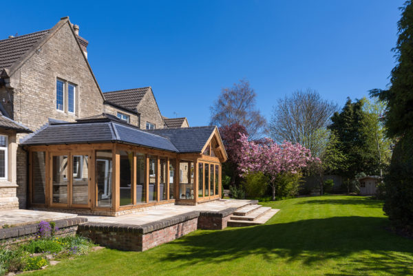 oak extension to listed home