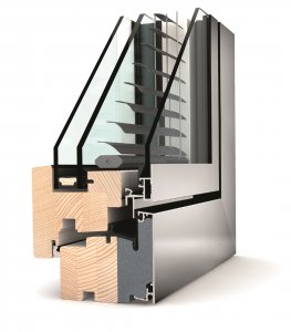 Internorm- Integrated window blinds diagram