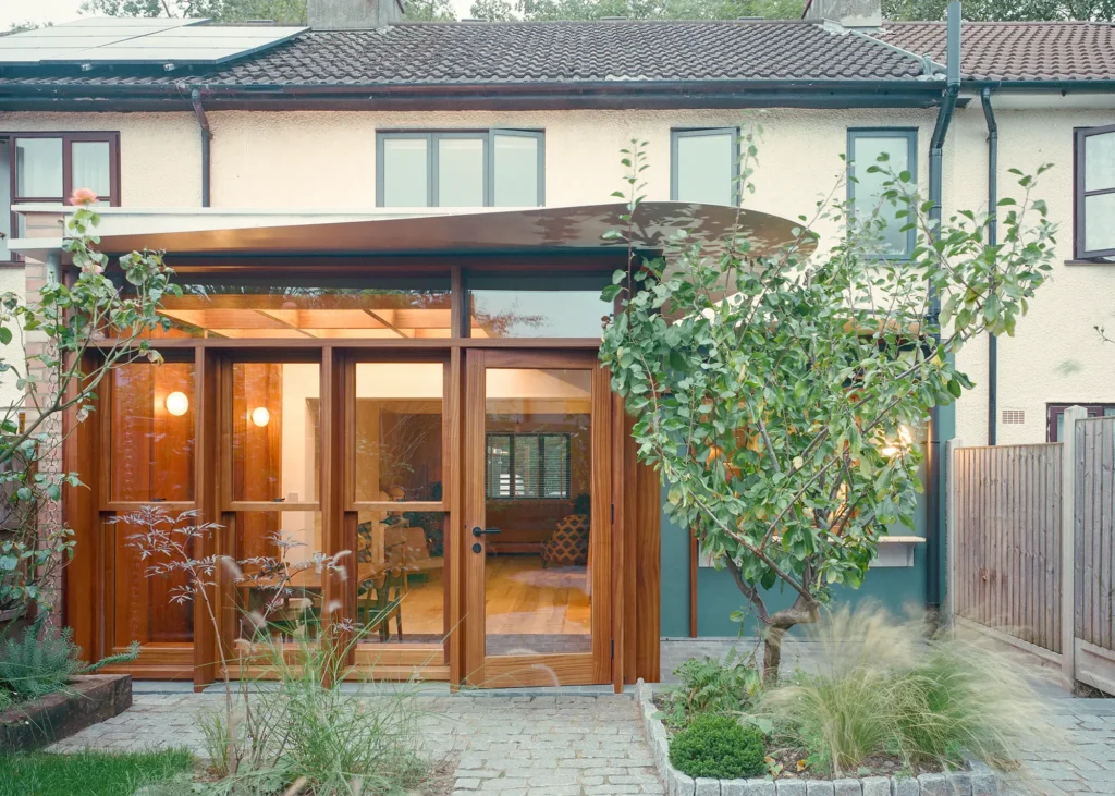 Unique Rear Extension with Curved Canopy