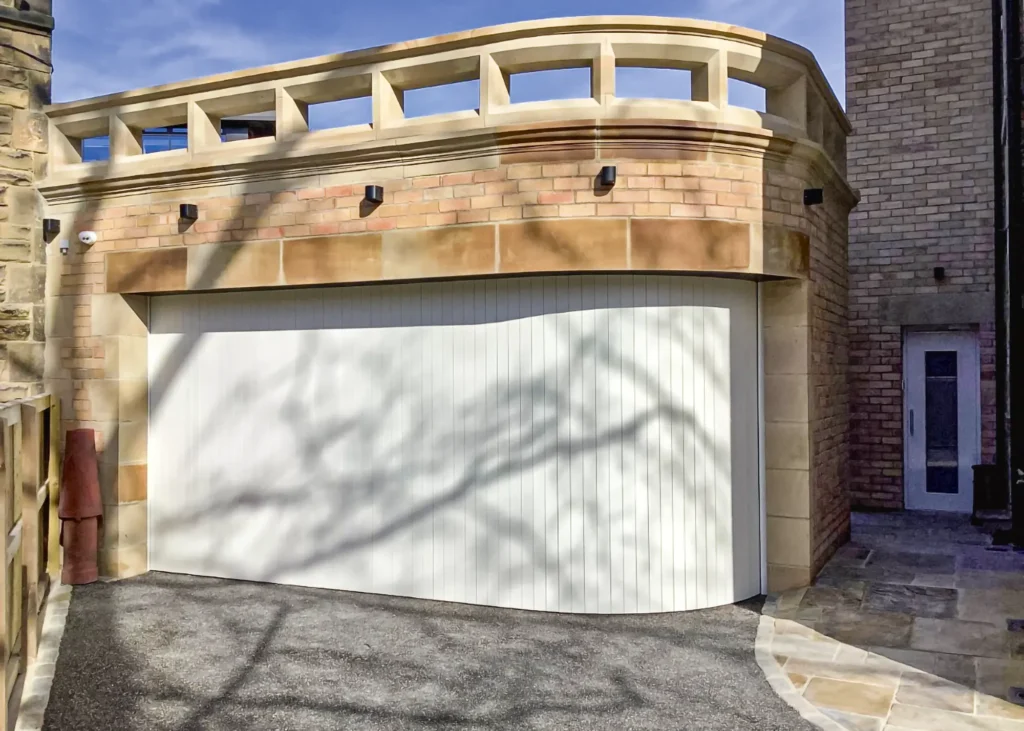 Striking Curved Garage Idea