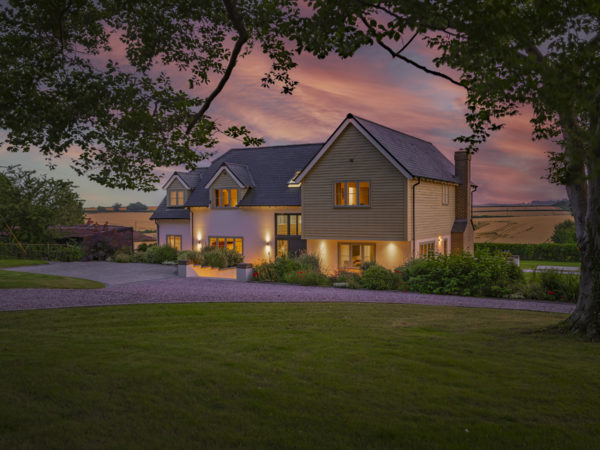 Timber frame home exterior