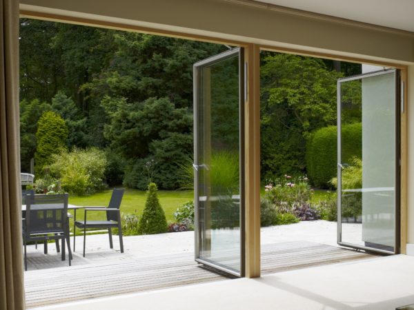 Interior view of patio doors