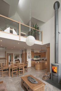 Modern timber frame home