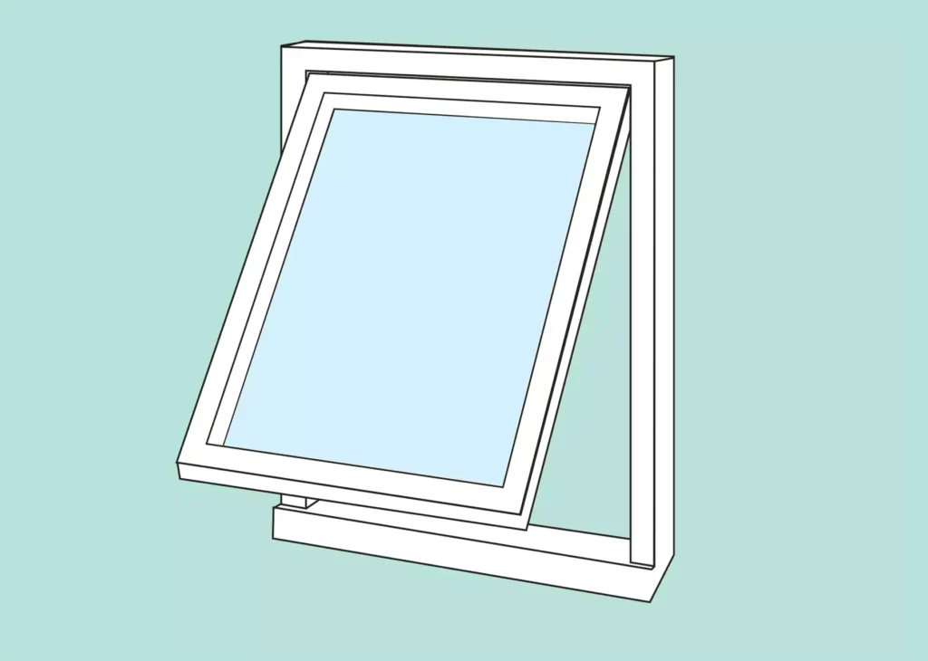 top-hung window opening type