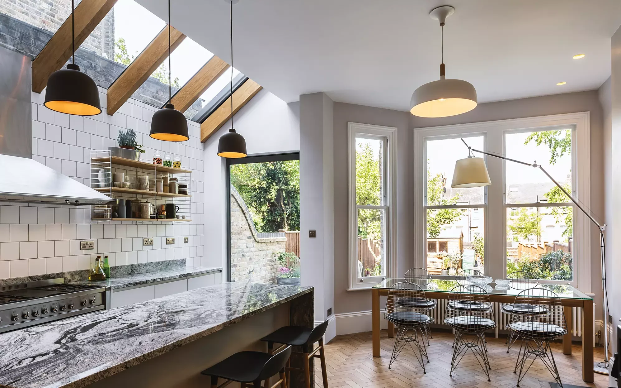 Kitchen Box Window Extends Beyond the Walls for Added Space and Light